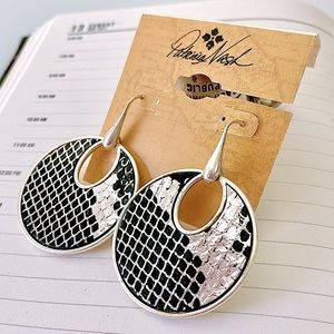 Patricia Nash Sari Drop Earrings in “Silver Ox”